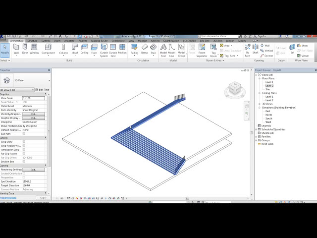 فیلم آموزشی: پله نبشی Revit با پله با طرح