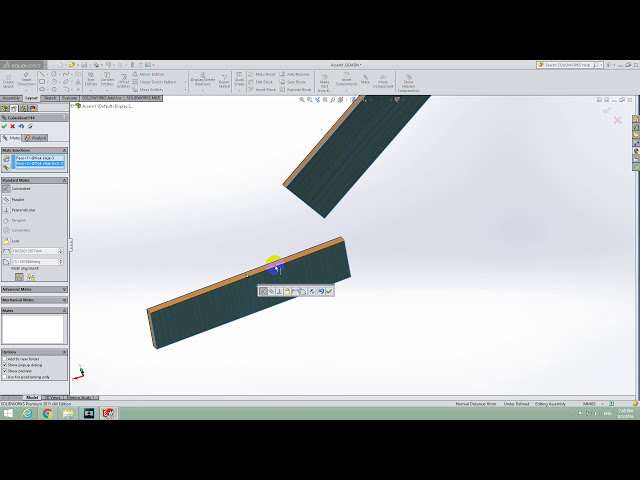 فیلم آموزشی: چگونه در SolidWorks 2015 به اشیا در همان صفحه بیاوریم (تصادفی) با زیرنویس فارسی