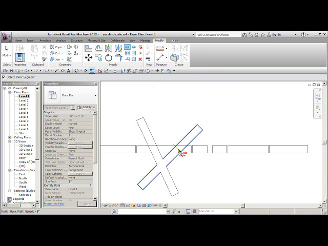 فیلم آموزشی: REVIT ARCH 2012 MODIFY 21 SPLIT WITH GAP با زیرنویس فارسی