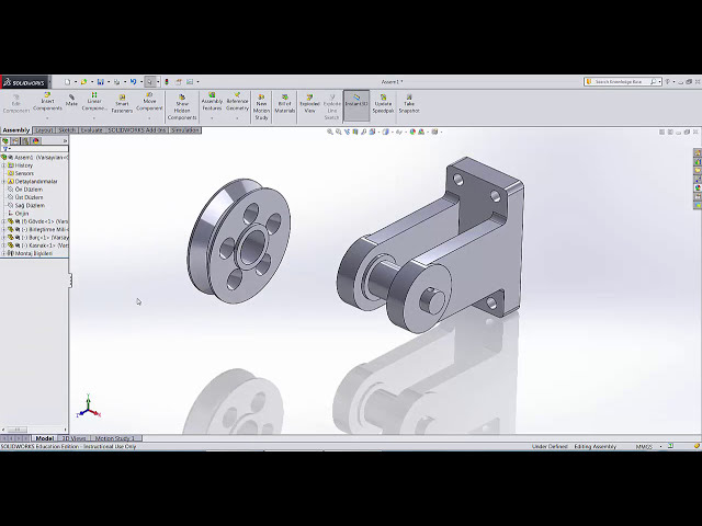 فیلم آموزشی: مونتاژ ساده با قرقره Solidworks قرقره