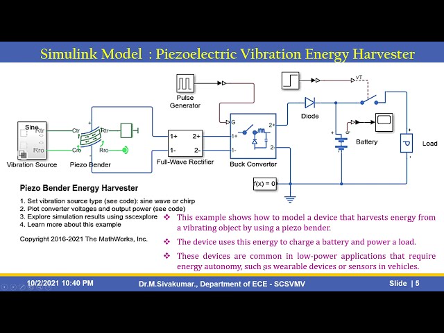 فیلم آموزشی: مدل سازی و شبیه سازی یک برداشت کننده انرژی ارتعاش پیزوالکتریک با استفاده از Matlab Simulink