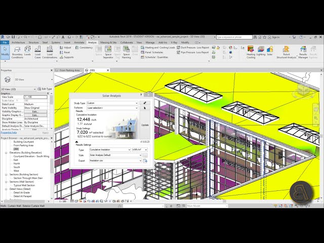 فیلم آموزشی: آموزش تحلیل تابش خورشیدی در Revit با زیرنویس فارسی