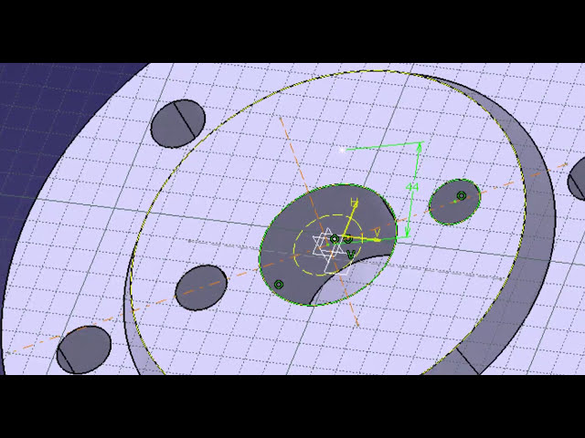 فیلم آموزشی: آموزش CATIA V5: ایجاد یک قطعه از یک طرح اولیه - قسمت 2 (حفره های موقعیت یابی) با زیرنویس فارسی