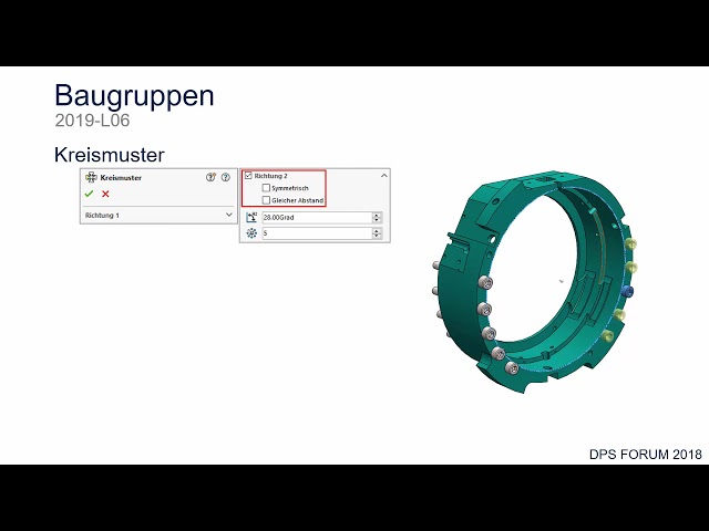 فیلم آموزشی: SOLIDWORKS 2019 - مجموعه ها - الگوی دایره ای با زیرنویس فارسی