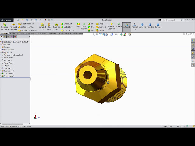 فیلم آموزشی: آموزش Solidworks | اسکچ گریس نیپل در Solidworks با زیرنویس فارسی