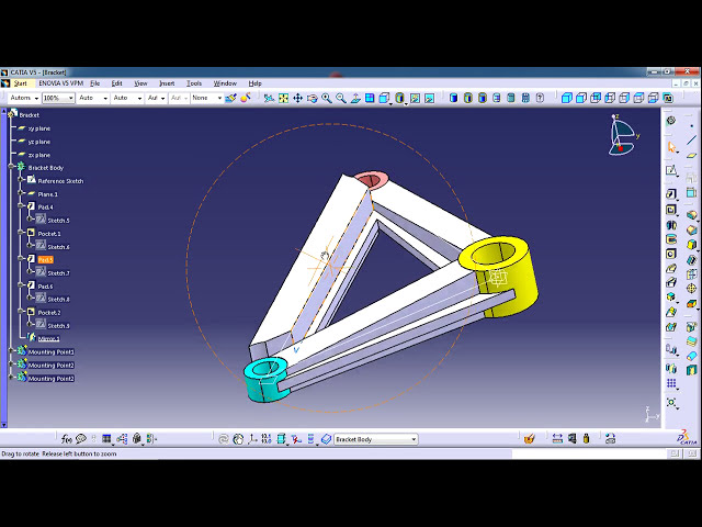 فیلم آموزشی: مدلسازی براکت نصب - کارگاه طراحی قطعات CATiA برای مبتدیان