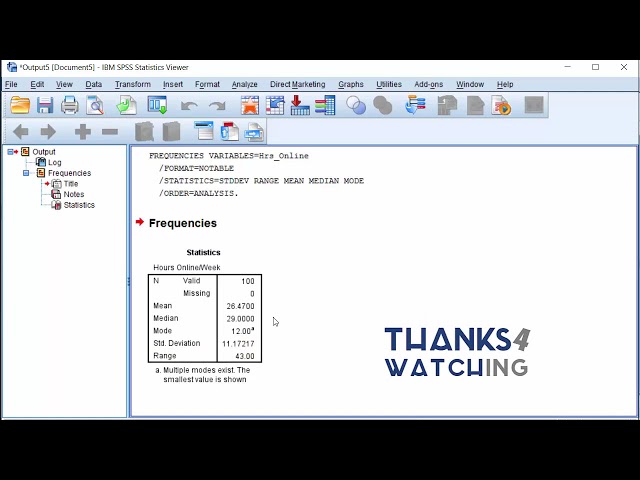 فیلم آموزشی: SPSS - میانگین، میانه، حالت، انحراف استاندارد و محدوده با زیرنویس فارسی