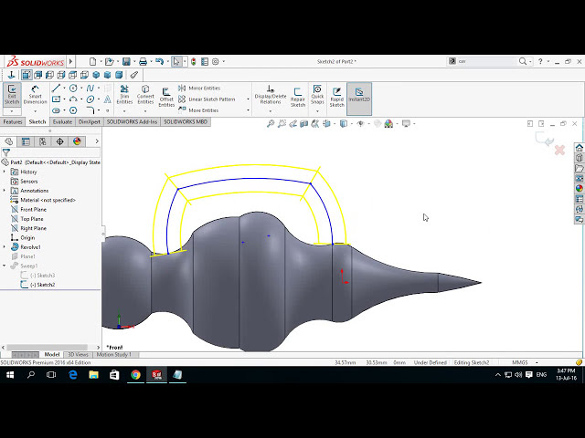 فیلم آموزشی: آموزش SolidWorks Advanced Revolved Extrusion