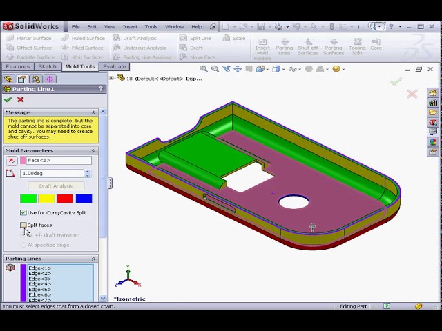 فیلم آموزشی: 05 تحلیل Undercut ( آموزش طراحی قالب SOLIDWORKS ) با زیرنویس فارسی