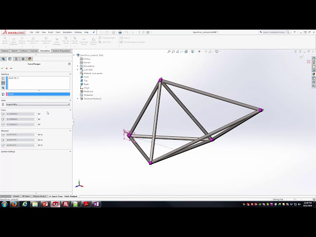 فیلم آموزشی: SolidWorks - تجزیه و تحلیل خرپا فضایی با زیرنویس فارسی