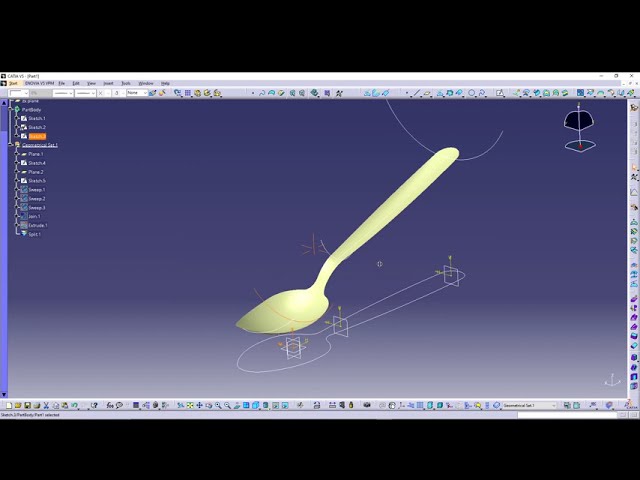 فیلم آموزشی: CATIA V5 - آموزش SURFACE | مدل سازی قاشق با زیرنویس فارسی