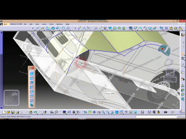 فیلم آموزشی: آموزش طراحی خودرو در CATIA V5 SURFACE CREATION WIRE FRAME Part 2