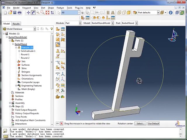 فیلم آموزشی: 1.f) اصول Abaqus - ویرایش یک قسمت با زیرنویس فارسی