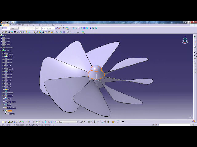 فیلم آموزشی: طراحی سطح پروانه - Catia V5 (طراحی پروانه)
