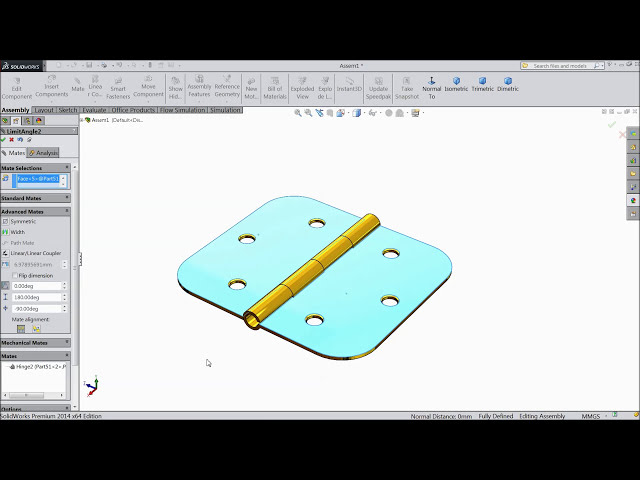 فیلم آموزشی: آموزش مونتاژ Solidworks: Hinge Mate با زیرنویس فارسی