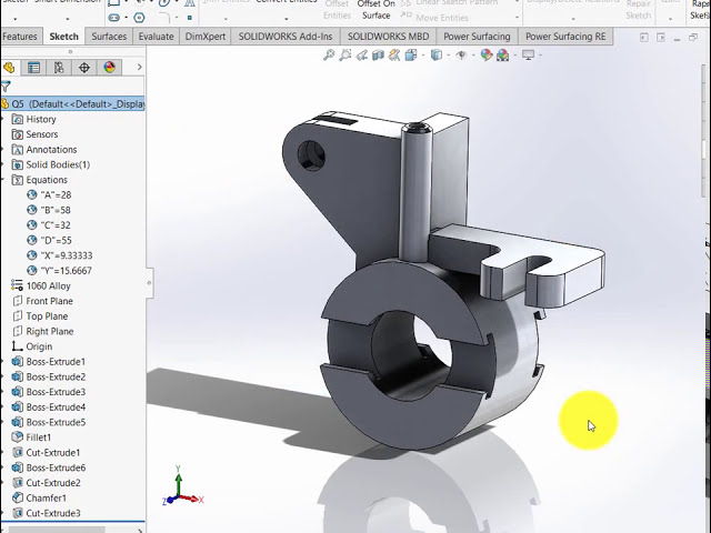 فیلم آموزشی: آموزش Solidworks | آزمون عملی بخش 1 CSWP | Set1801