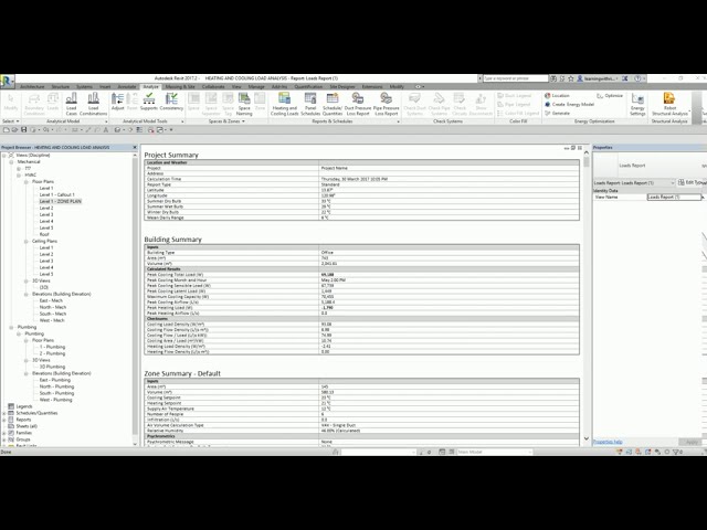 فیلم آموزشی: REVIT MEP 2017: محاسبه بار گرمایش و سرمایش با زیرنویس فارسی