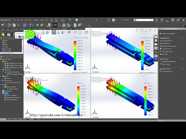 فیلم آموزشی: تمرین Solidworks شماره 157 انواع برهمکنش اجزا در شبیه سازی (پیوند و تماس)