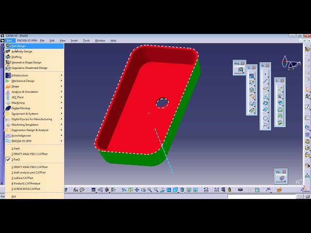 فیلم آموزشی: CATIA V5 CLOSE VOLUME CLASS SURFACE