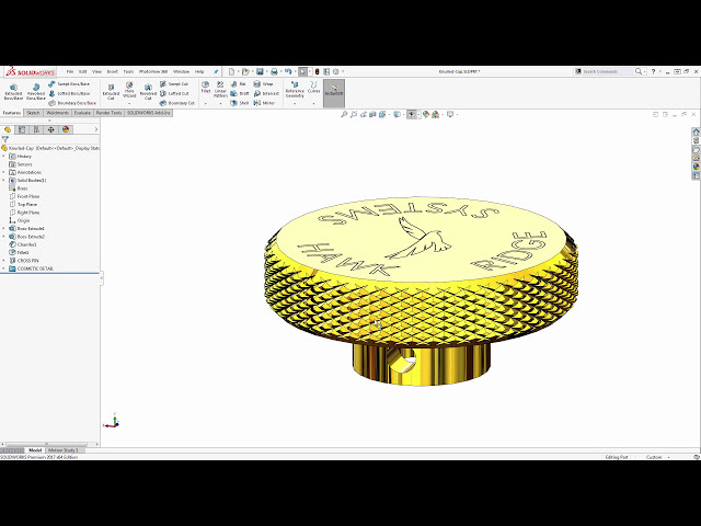 فیلم آموزشی: Knurling در SOLIDWORKS با زیرنویس فارسی