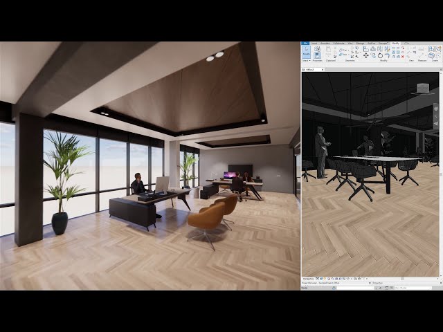 فیلم آموزشی: ماده در REVIT + Enscape