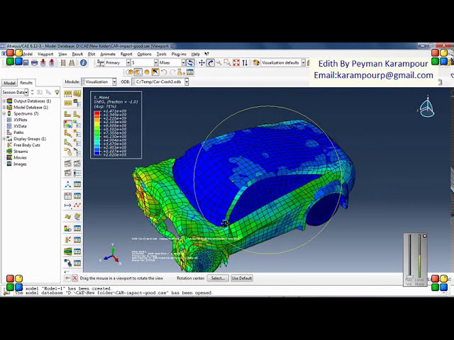 فیلم آموزشی: تست تصادف خودرو Abaqus