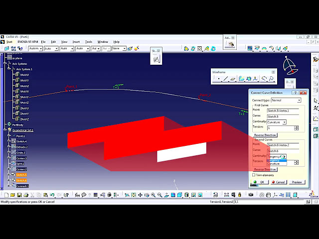 فیلم آموزشی: منحنی اتصال، گوشه ها، دایره ||Catia v5 (مدلینگ سطحی) با زیرنویس فارسی