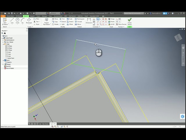 فیلم آموزشی: Autodesk Inventor | برش 45 درجه گوشه صفحه