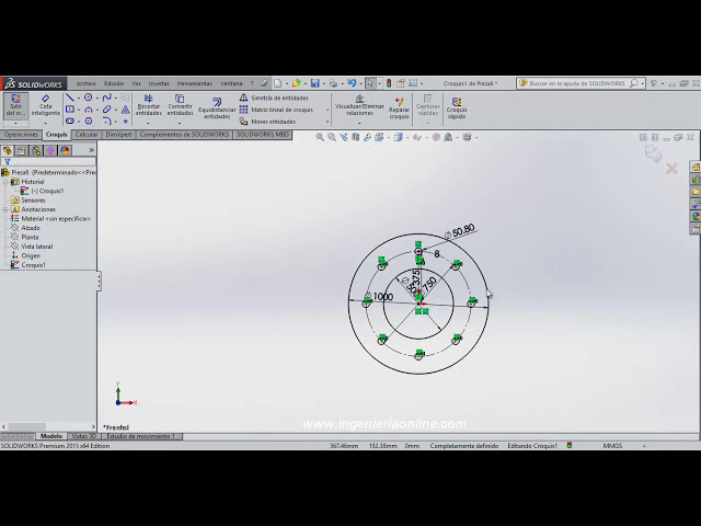 فیلم آموزشی: 🔴 SOLIDWORKS 03 - چگونه یک ماتریس دایره ای بسازیم با زیرنویس فارسی