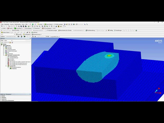 فیلم آموزشی: ساخت افزودنی با تولد و مرگ عنصر با میز کار ANSYS (منبع حرارت گاوس دو بعدی)