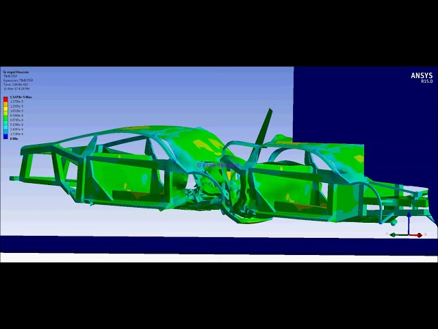 فیلم آموزشی: ANSYS WB Explicit Dynamics FEA - شبیه سازی برخورد بدنه خودرو با کامیون سخت