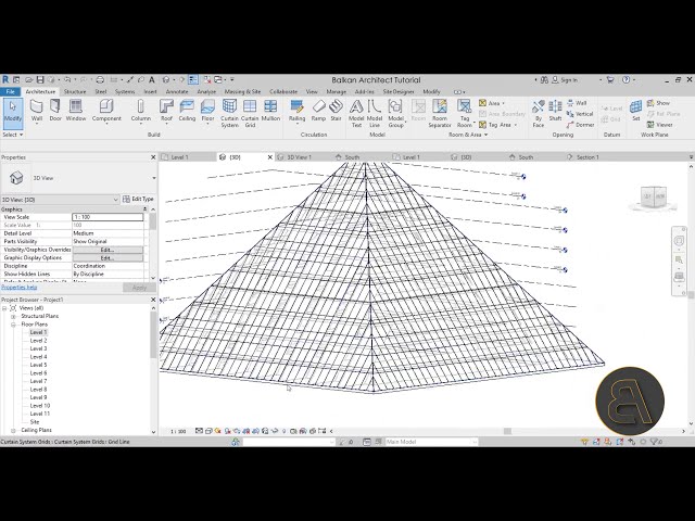 فیلم آموزشی: آموزش هرم لاس وگاس در Revit با زیرنویس فارسی