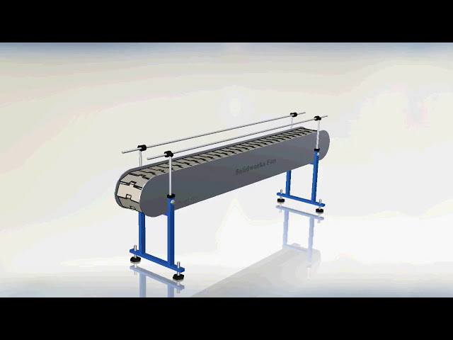 فیلم آموزشی: Solidworks Motion Study: Slat Chain Conveyor انیمیشن | مطالعه حرکت نوار نقاله زنجیری