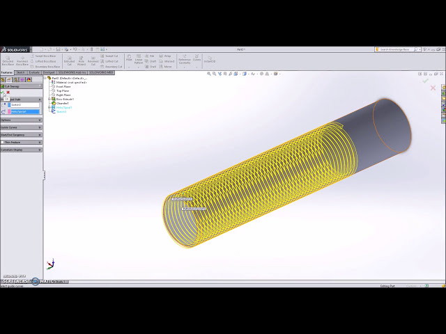 فیلم آموزشی: Solidworks/Swept Cut #4 نخ طراحی/میله یا پیچ رزوه ای