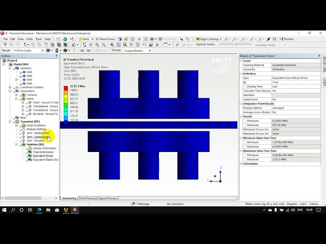 فیلم آموزشی: درس 65 شکستن دیسک در تحلیل سازه گذرا میز کار Ansys