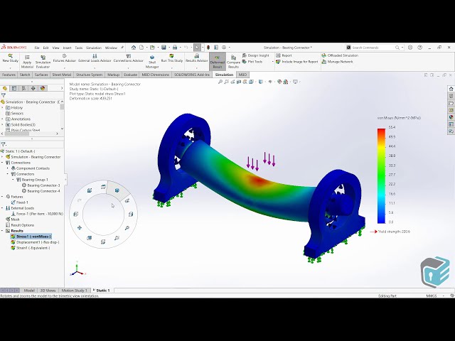 فیلم آموزشی: SOLIDWORKS Simulation - Bearing Connection با زیرنویس فارسی