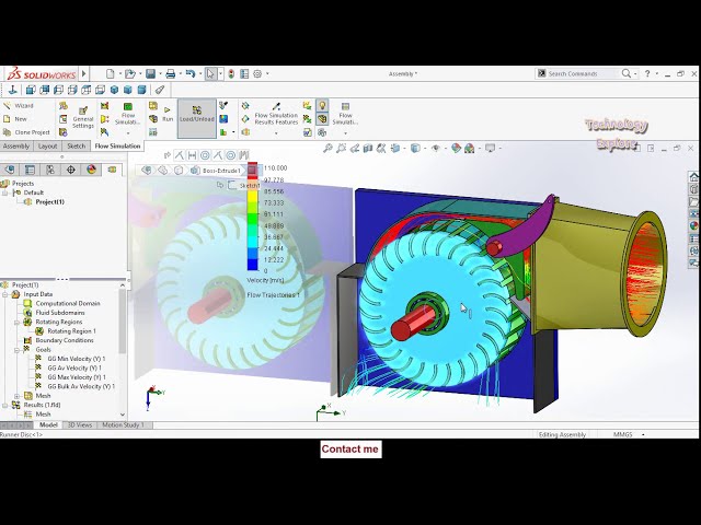 فیلم آموزشی: گام به گام نحوه انجام شبیه سازی جریان را در SolidWorks در توربین کراس فلو بیاموزید با زیرنویس فارسی