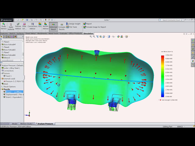 فیلم آموزشی: آموزش شبیه سازی Solidworks | تجزیه و تحلیل فشار مخزن در Solidworks با زیرنویس فارسی