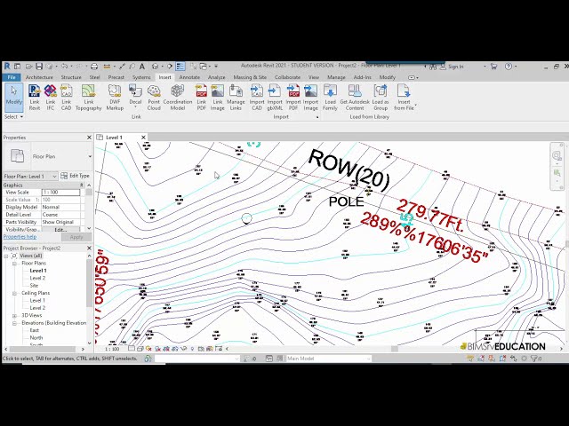 فیلم آموزشی: ایجاد Toposurface در Revit از نمونه CAD وارد شده با زیرنویس فارسی