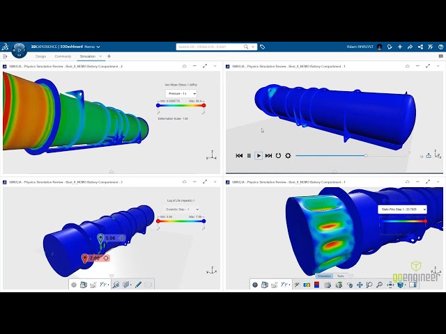 فیلم آموزشی: SOLIDWORKS 2022 What's New - 3DEXPERIENCE Works Simulation با زیرنویس فارسی