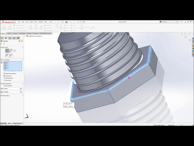 فیلم آموزشی: چگونه یک نخ مخروطی در SolidWorks ایجاد کنیم