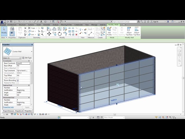 فیلم آموزشی: Revit - دیوار شیشه ای با زیرنویس فارسی