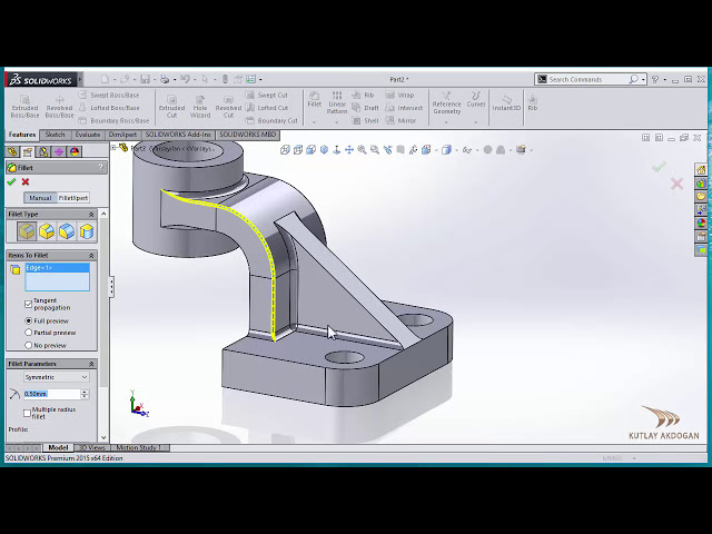 فیلم آموزشی: :) Solidworks Part Design_4 اپلیکیشن مدل جامد_4