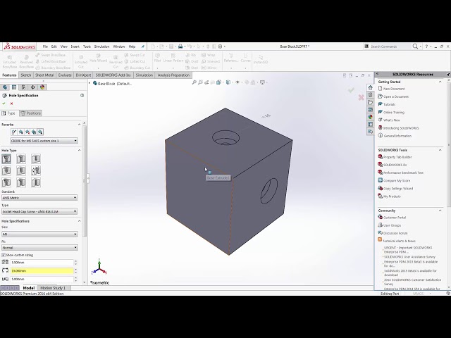 فیلم آموزشی: SolidWorks: تنظیم موارد دلخواه در Hole Wizard با زیرنویس فارسی