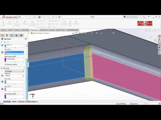 فیلم آموزشی: مهره فیله SolidWorks Weldments