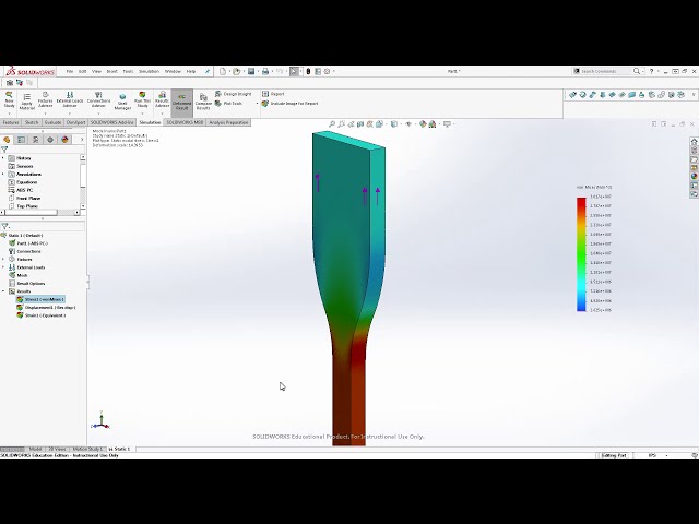 فیلم آموزشی: Solidworks - مدل و شبیه سازی ASTM Dogbone IV با زیرنویس فارسی