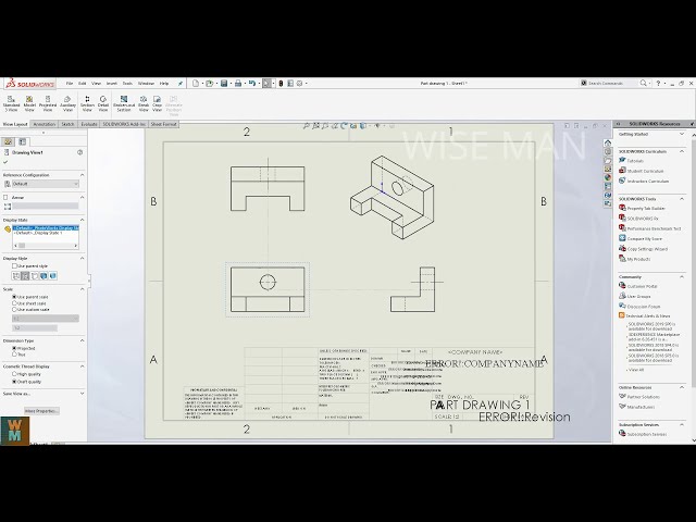 فیلم آموزشی: آموزش SOLIDWORKS INTERMEDIATE - برگه طراحی قسمت دوبعدی در پروجکشن زاویه سوم و املاء با زیرنویس فارسی