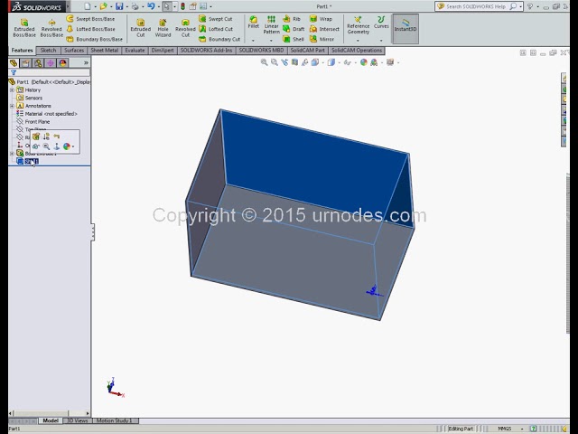 فیلم آموزشی: نکات و آموزش Solidworks -10: چگونه از ویژگی پوسته استفاده کنیم؟