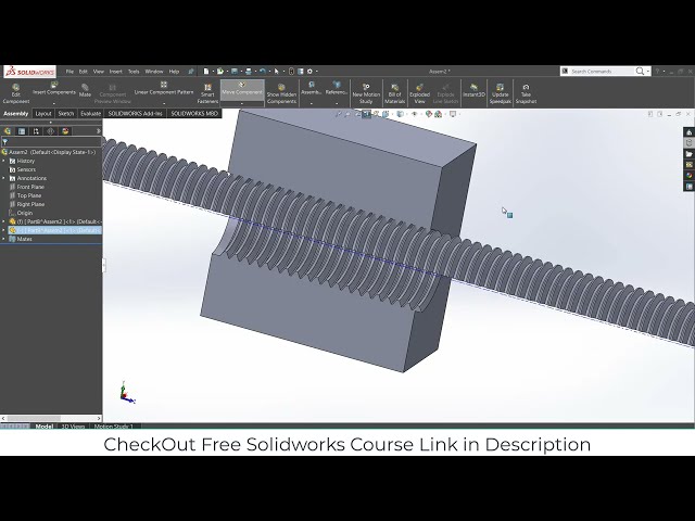 فیلم آموزشی: جفت پیچ در solidworks با زیرنویس فارسی