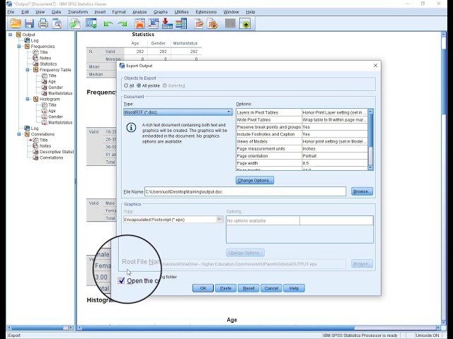 فیلم آموزشی: چگونه فایل خروجی SPSS را به فرمت word، PDF و PPT صادر کنیم با زیرنویس فارسی